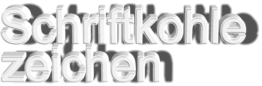 Schriftkohle zeichen